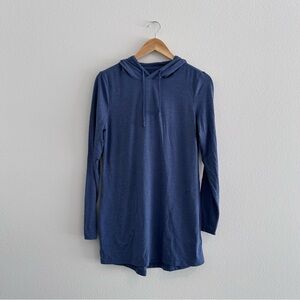 Duluth Trading Co. Hoodie Tunic Womens XS Blue Long Sleeve Jersey Knit Outdoors